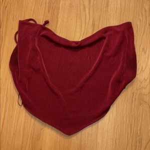 satin tie open back shirt